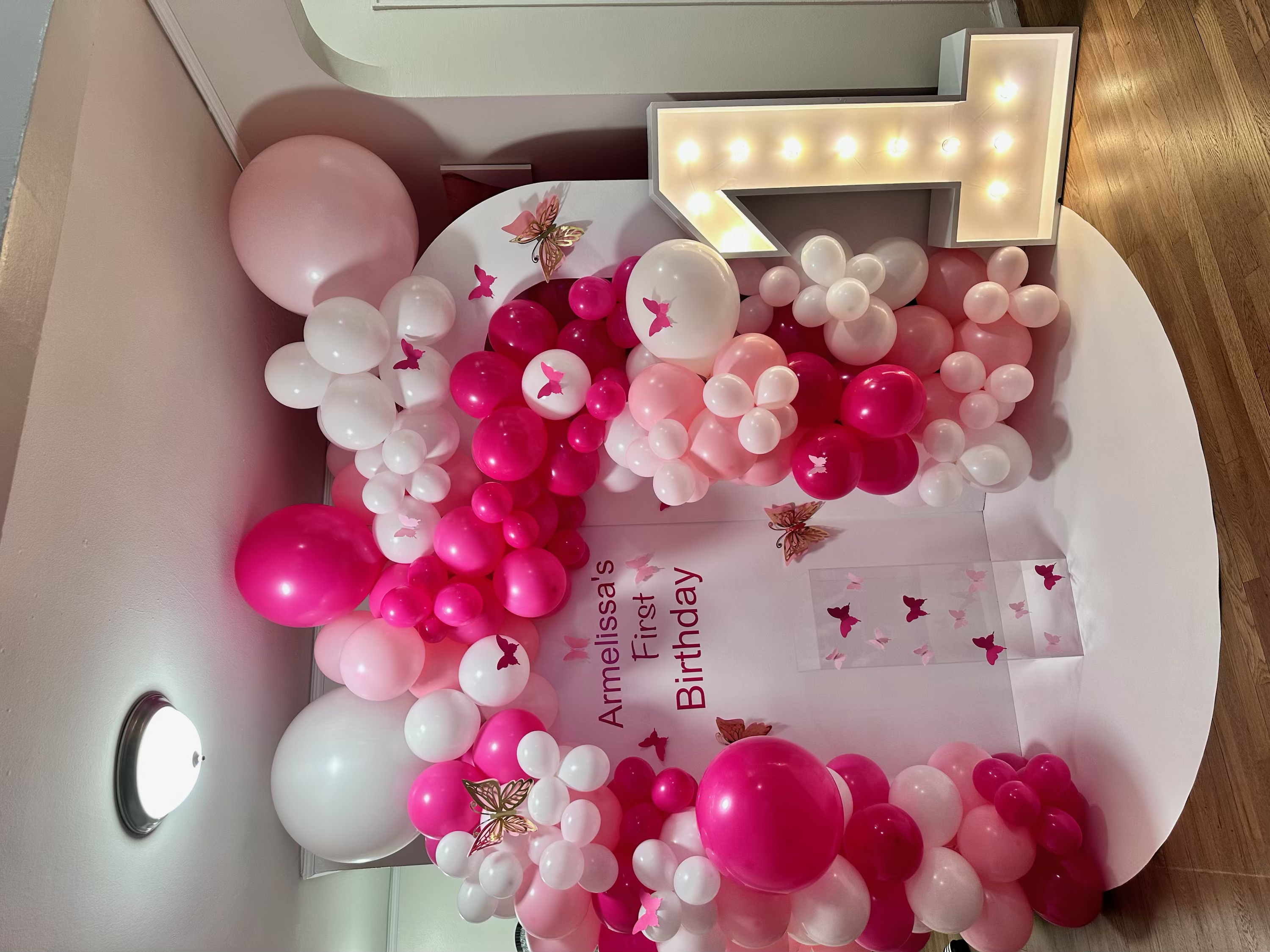 First Birthday Balloon Display