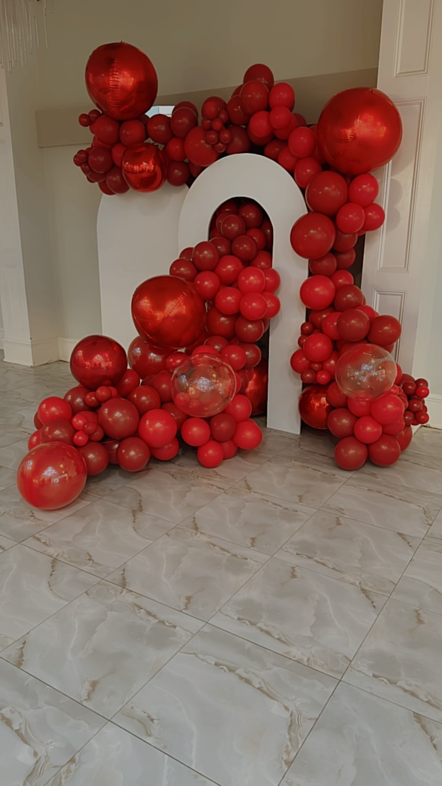 31st Birthday Red Balloon Display